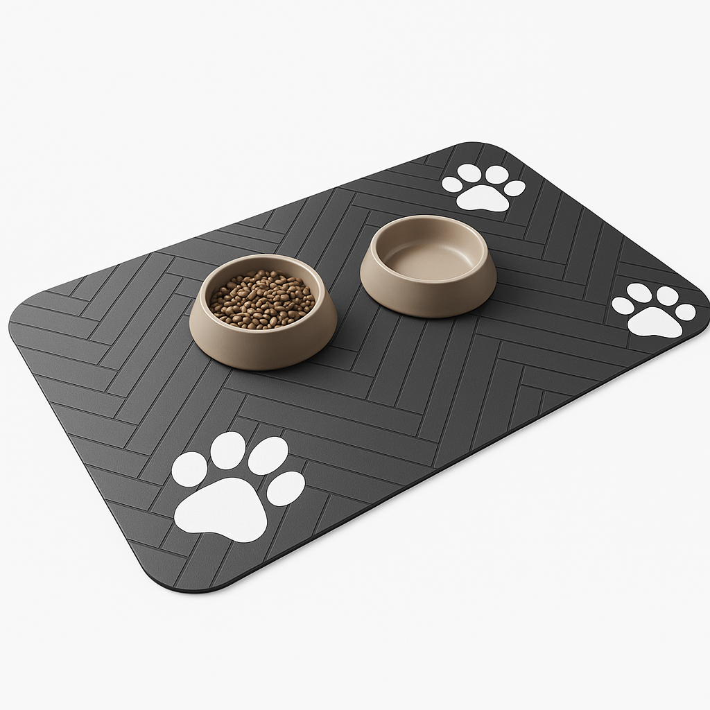 AquaGuard™ Absorbent Pet Feeding Mat with Waterproof Backing