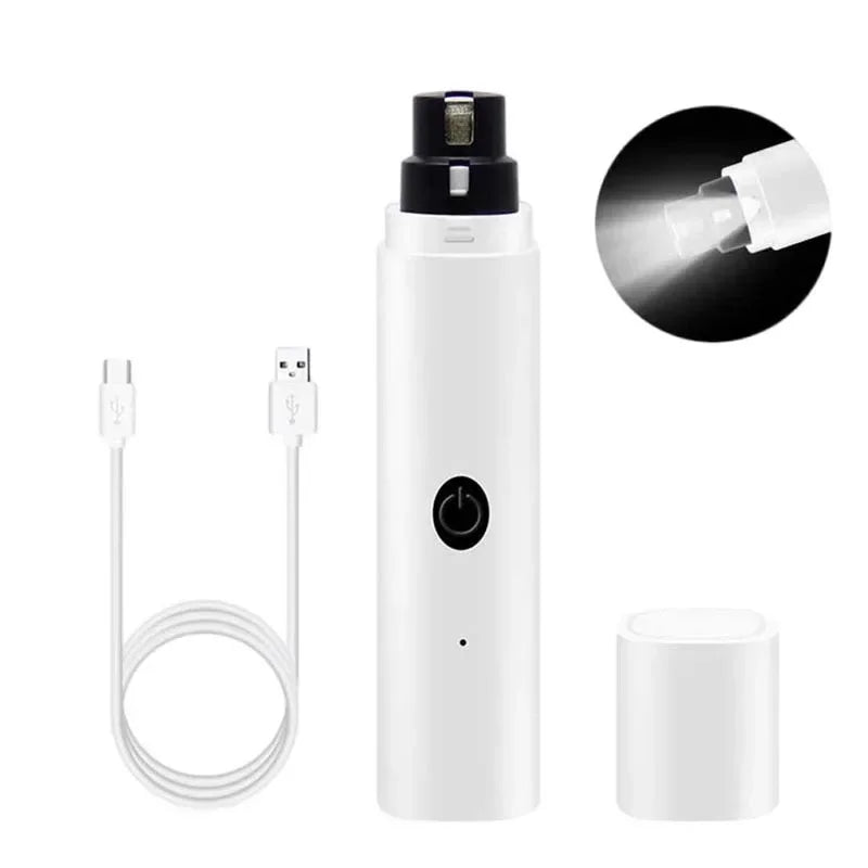 PawEase™ Electric Pet Nail Grinder with LED Light — USB Rechargeable & Ultra-Quiet