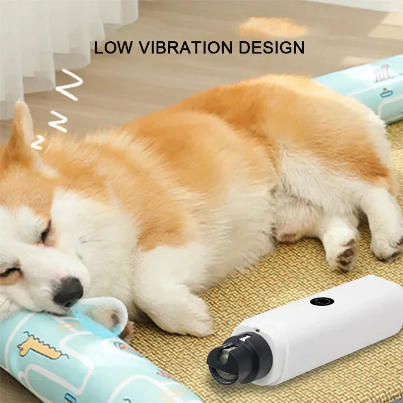 PawEase™ Electric Pet Nail Grinder with LED Light — USB Rechargeable & Ultra-Quiet