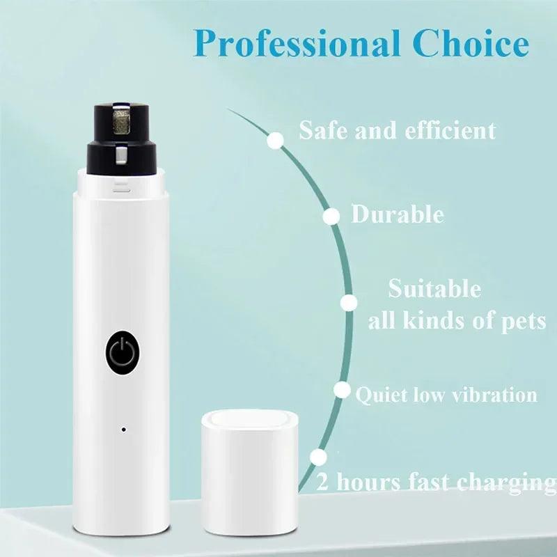 PawEase™ Electric Pet Nail Grinder with LED Light — USB Rechargeable & Ultra-Quiet