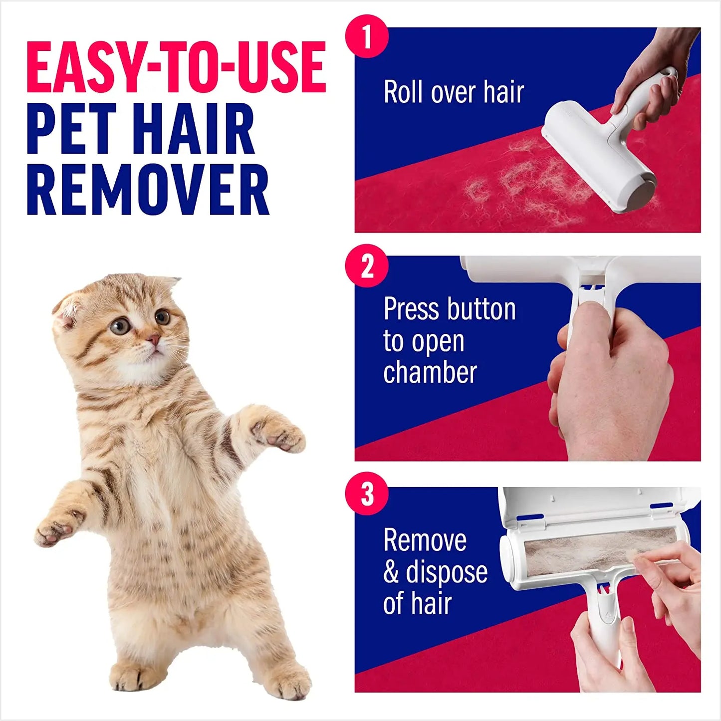 FurSweep™ Reusable Pet Hair Remover Roller